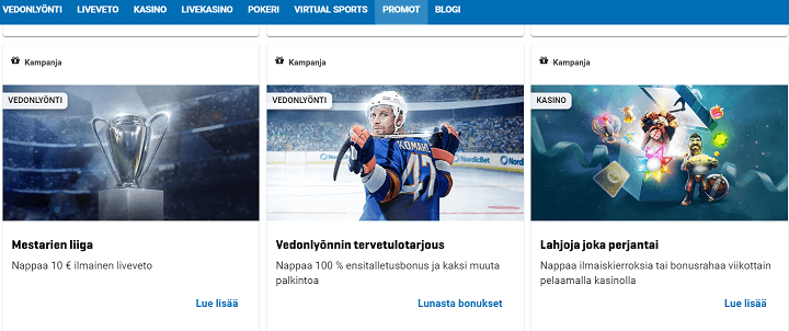 Nordicbet kampanjat